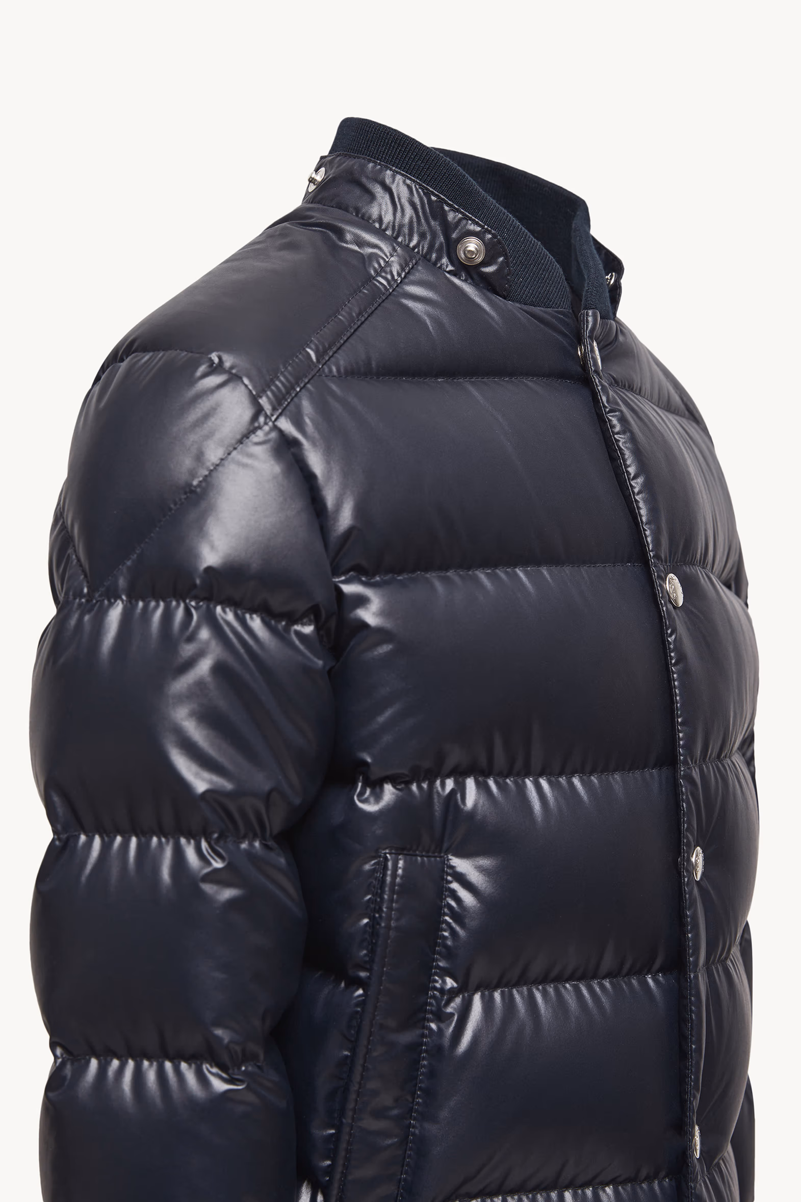 Manaem Hooded Down Jacket Boy Navy Blue Moncler 7